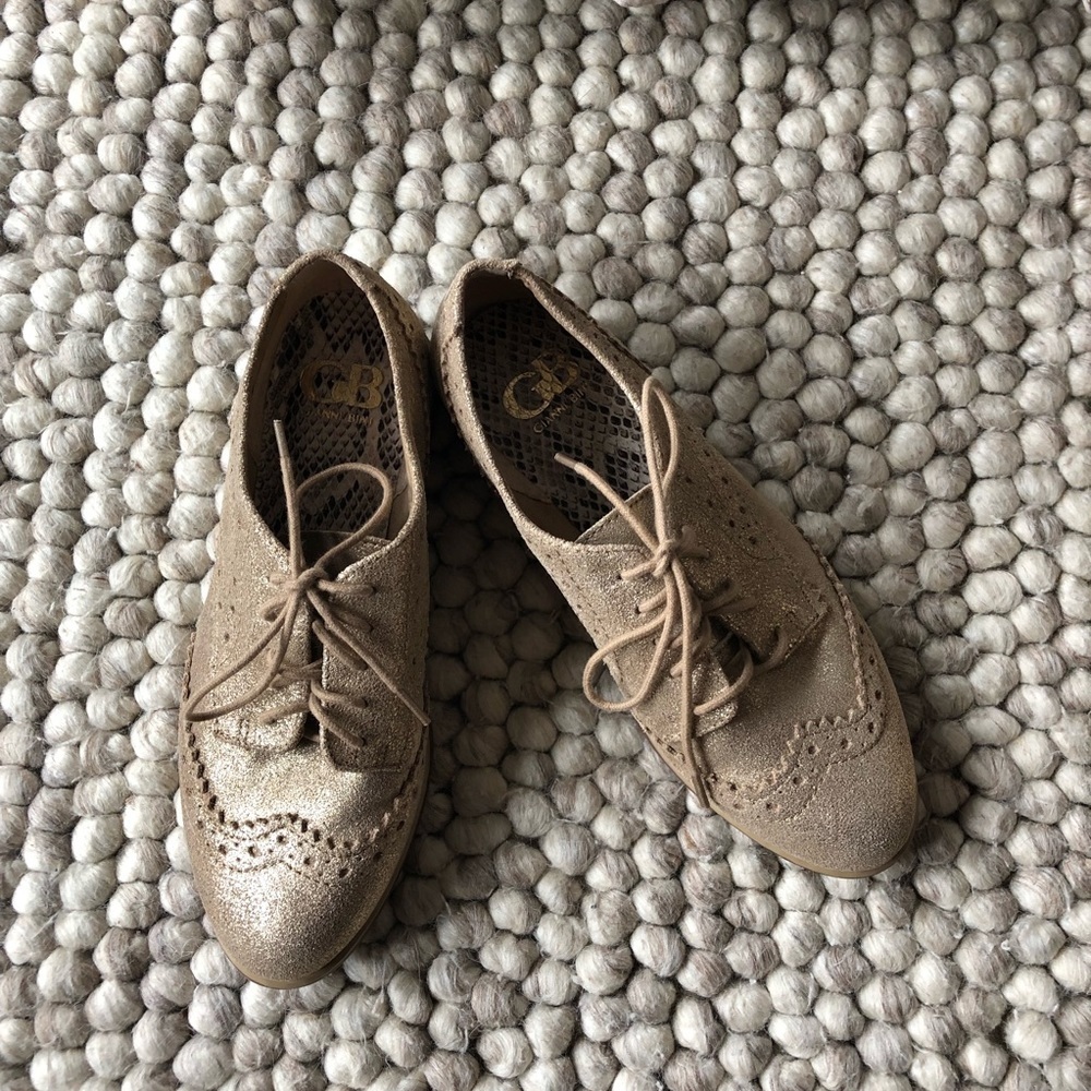 Gianni bini gold Oxford shoes - Picture 2 of 4